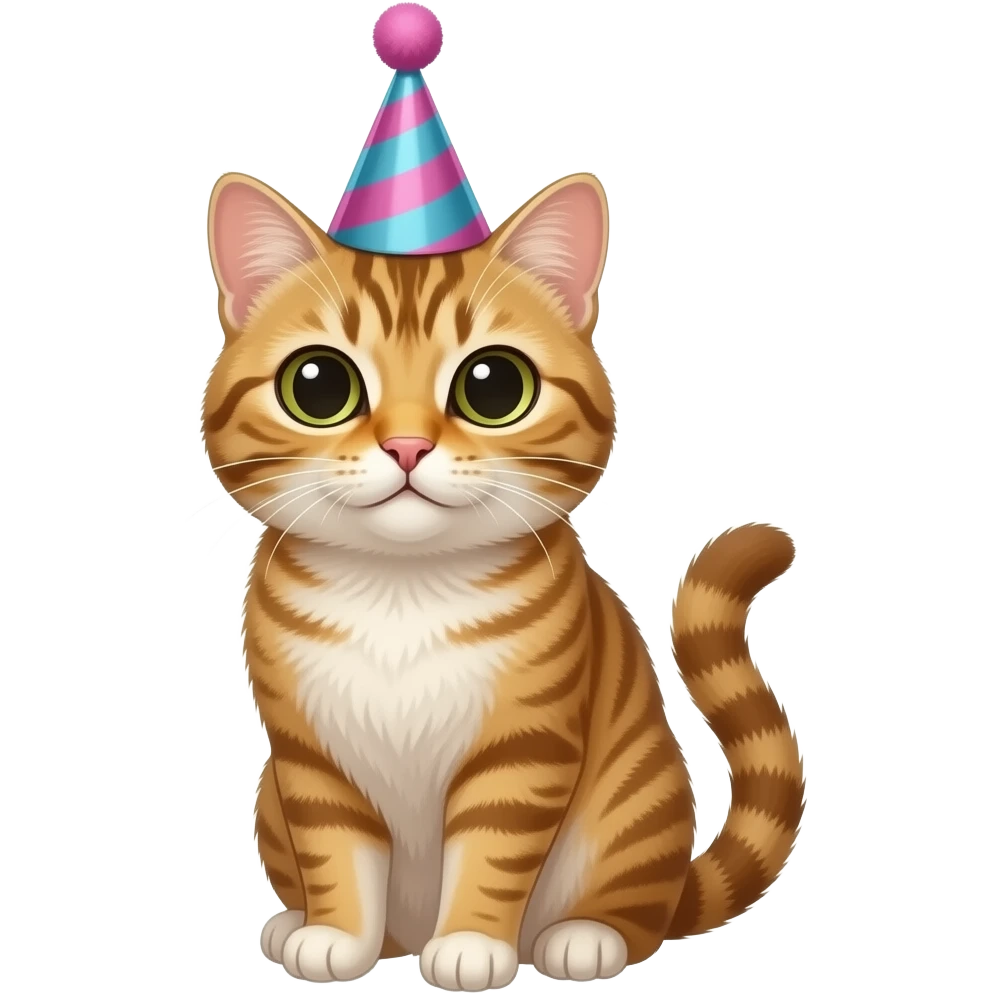 party hat cat emoji