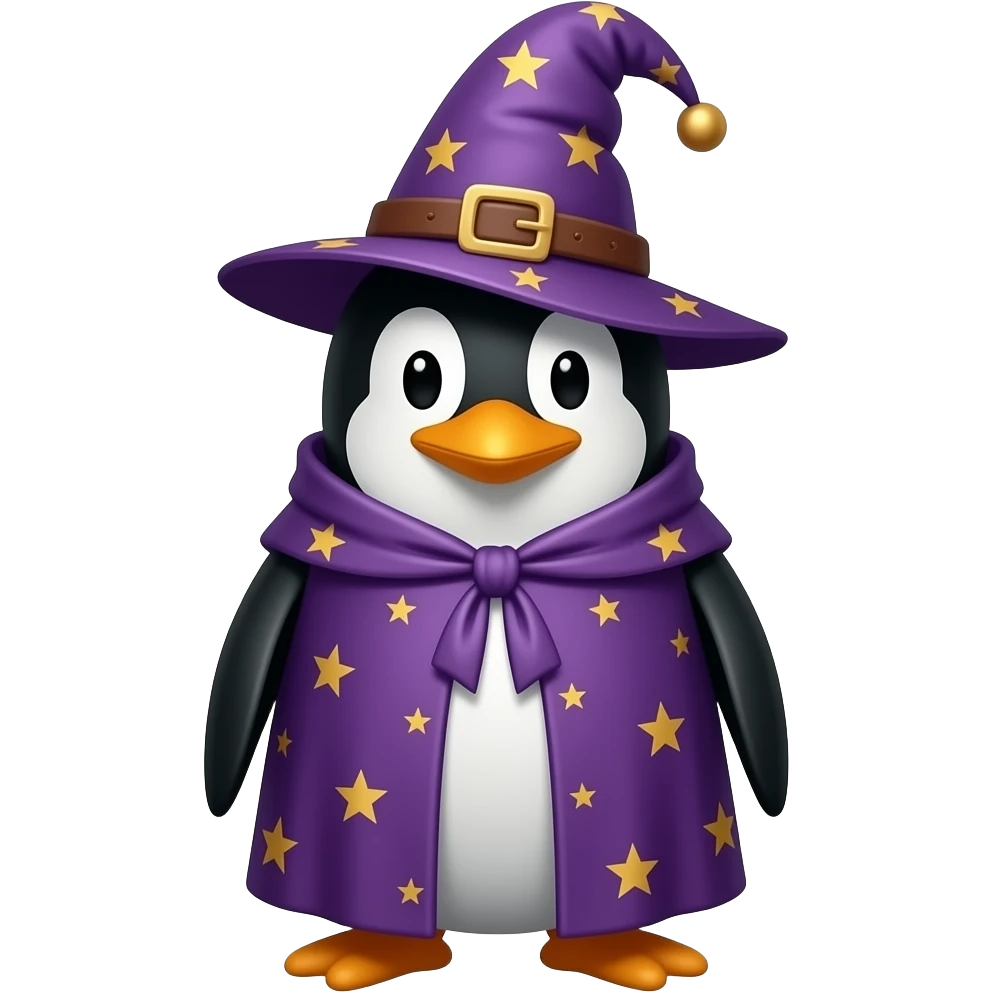 Penguin Wizard emoji
