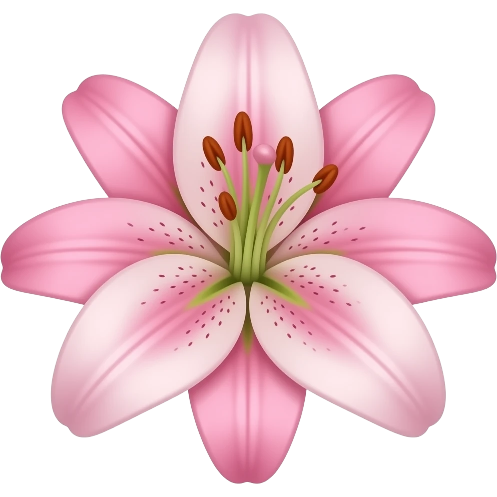 Pink lili flower emoji