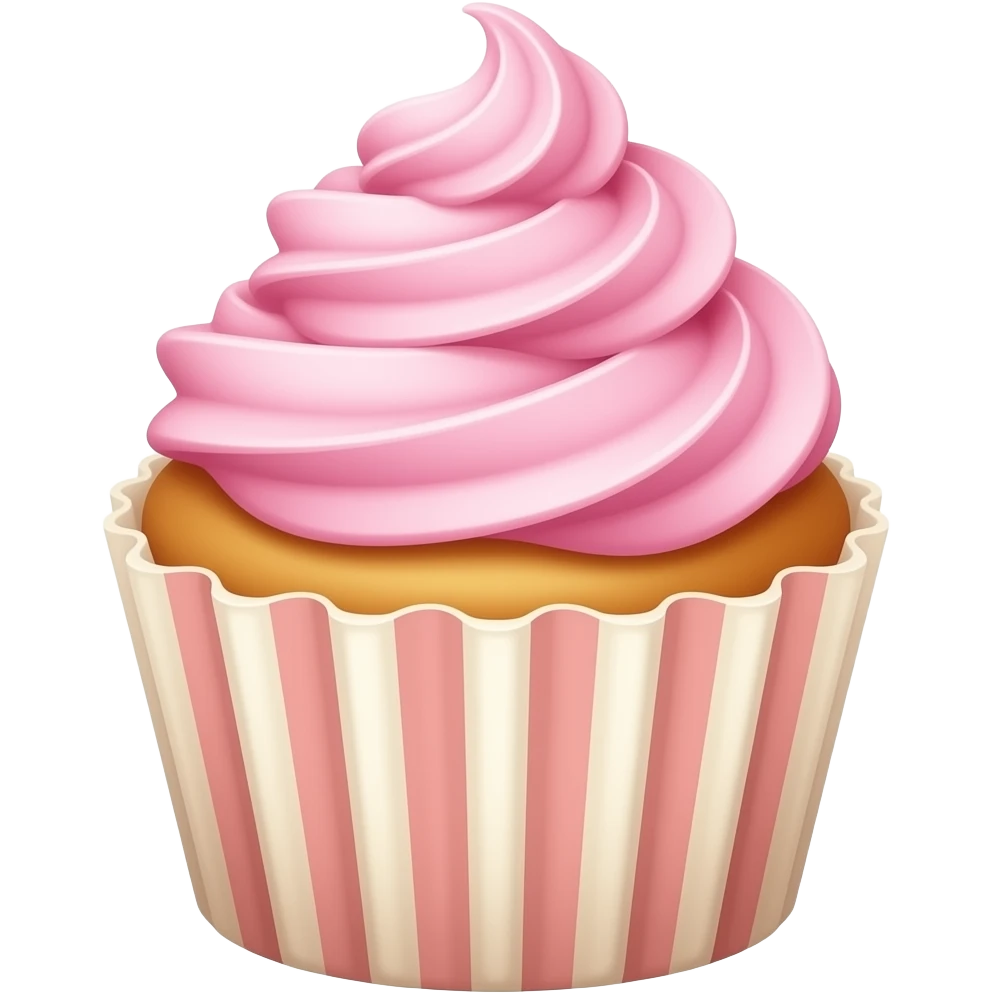 Cupcake with pink icing emoji