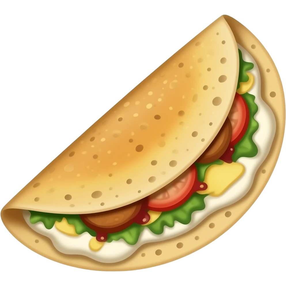Create small emoji of dosa and i want it in the ratio of how this normal emojis are there like that emoji