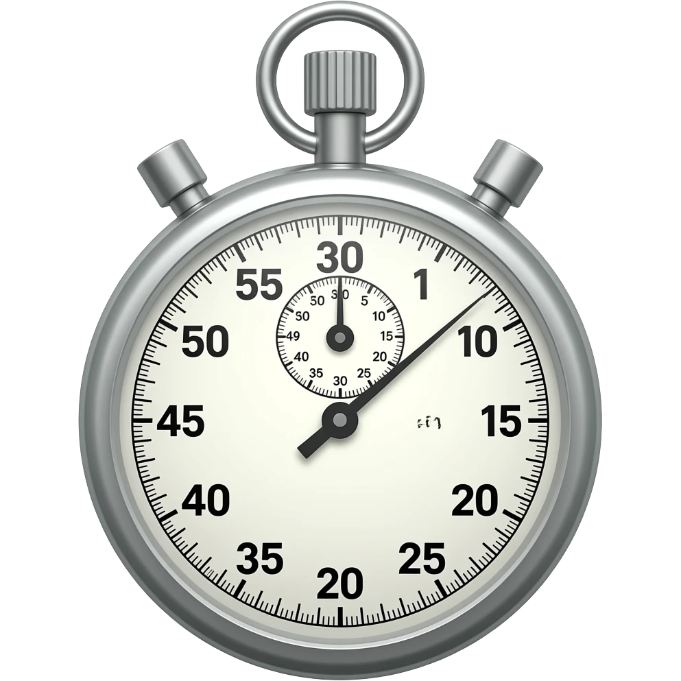 A large stopwatch emoji