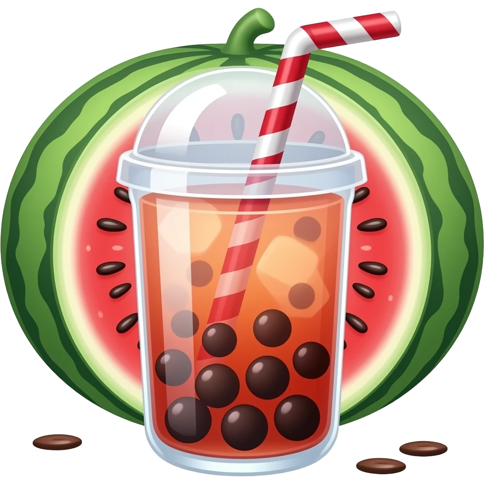 수박 버블티 emoji