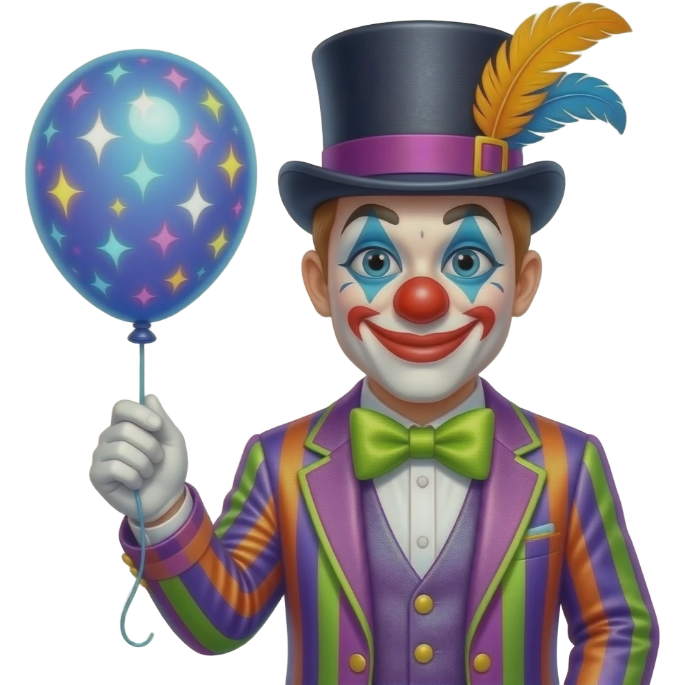 Un clown estilo funk emoji