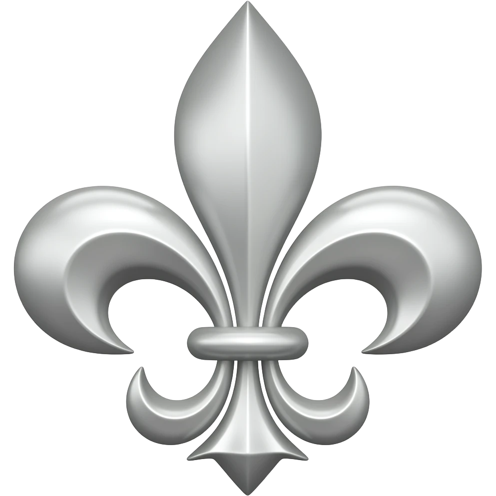 Make silver fleur de lis emoji