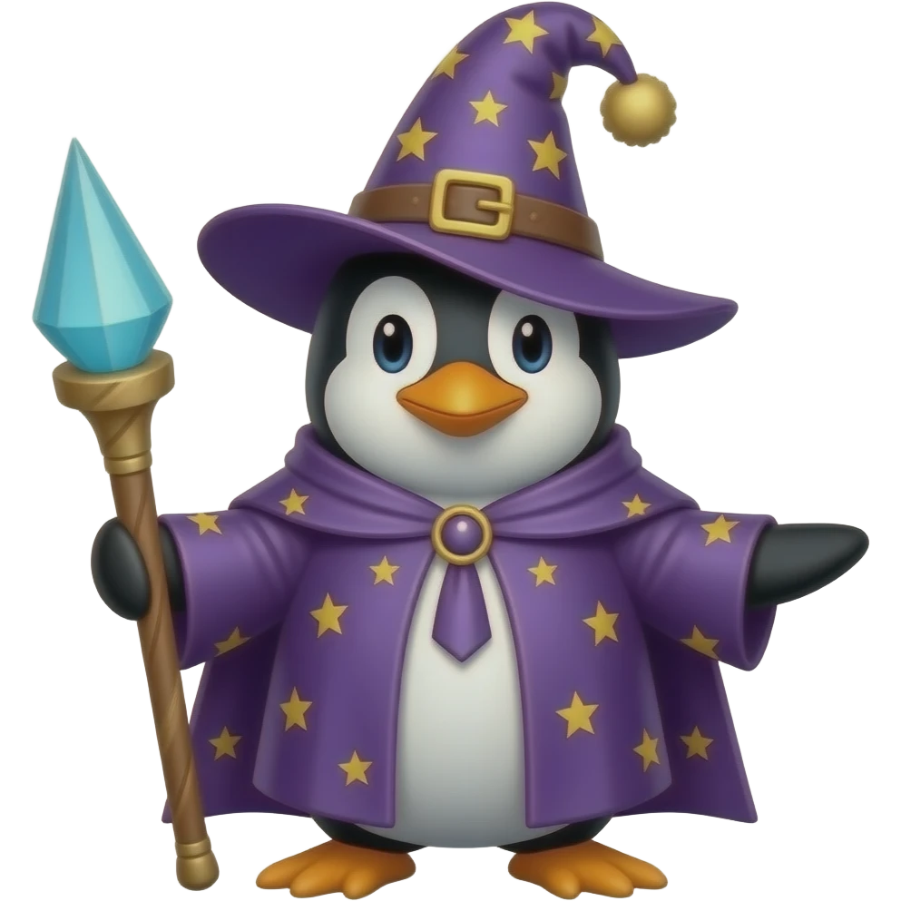 Penguin Wizard emoji