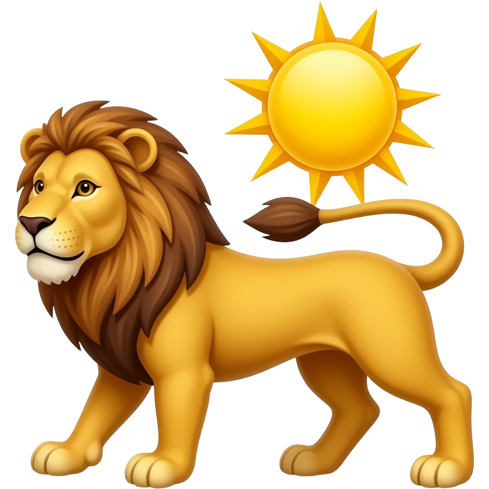 پرچم شیر و خورشید emoji