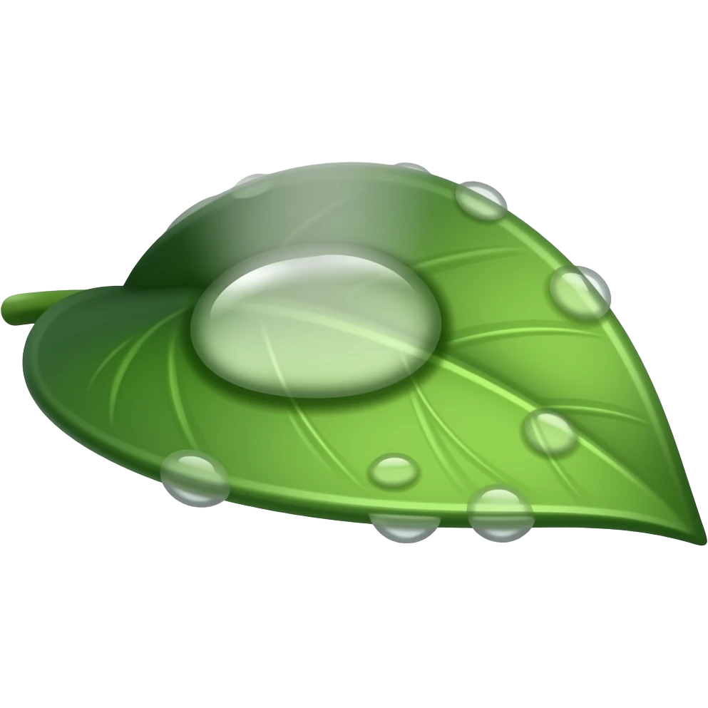 water vapor from leaf emoji