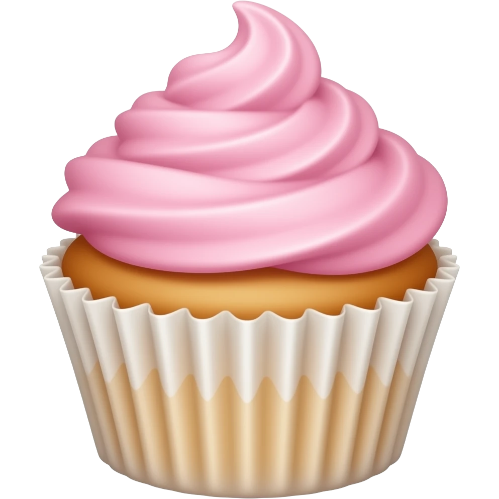 Cupcake with pink icing emoji