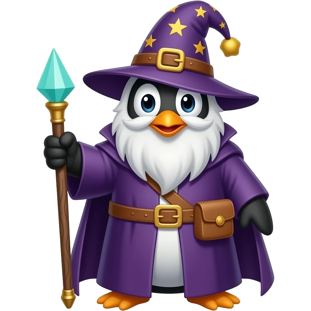 Penguin Wizard emoji