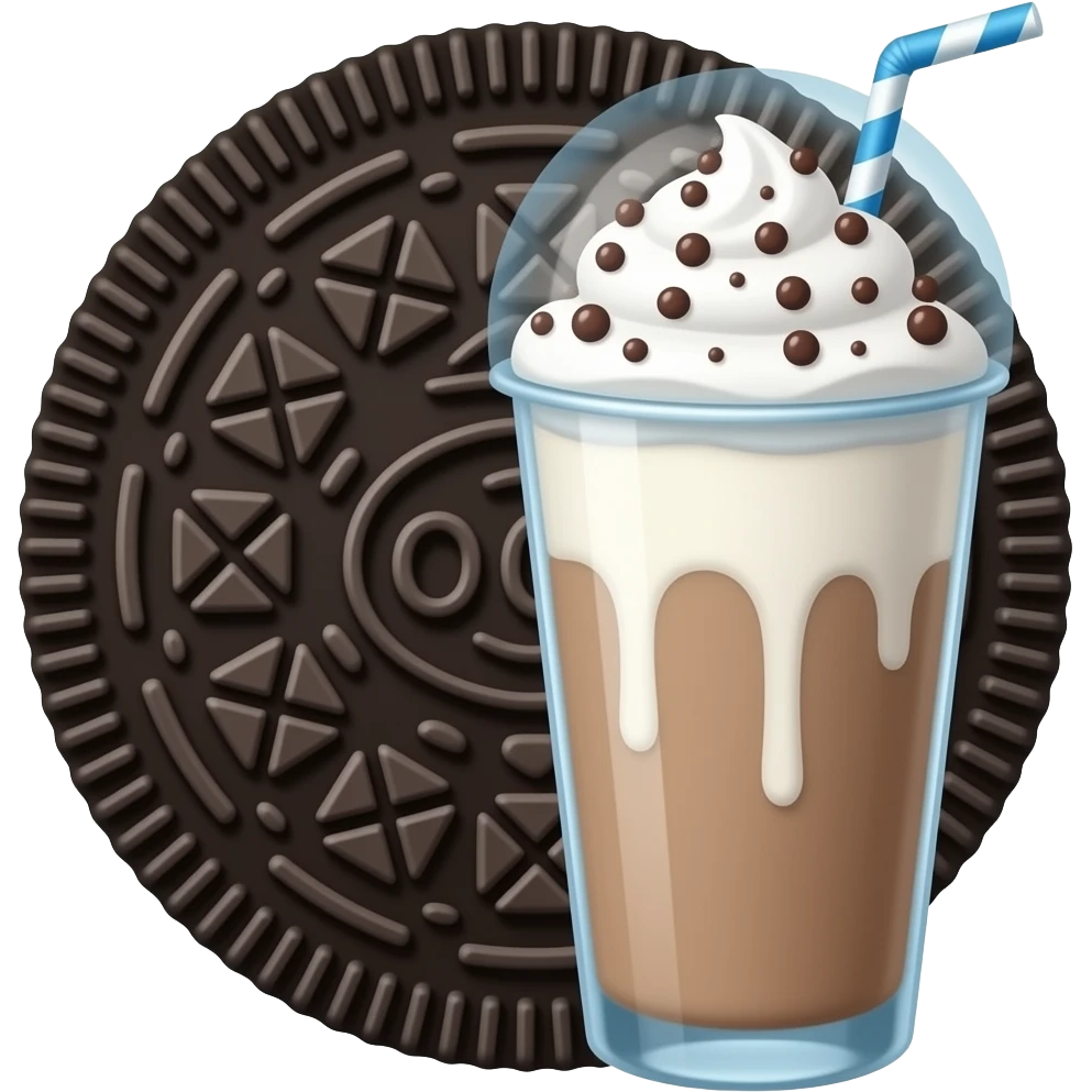 oreo milkshake emoji