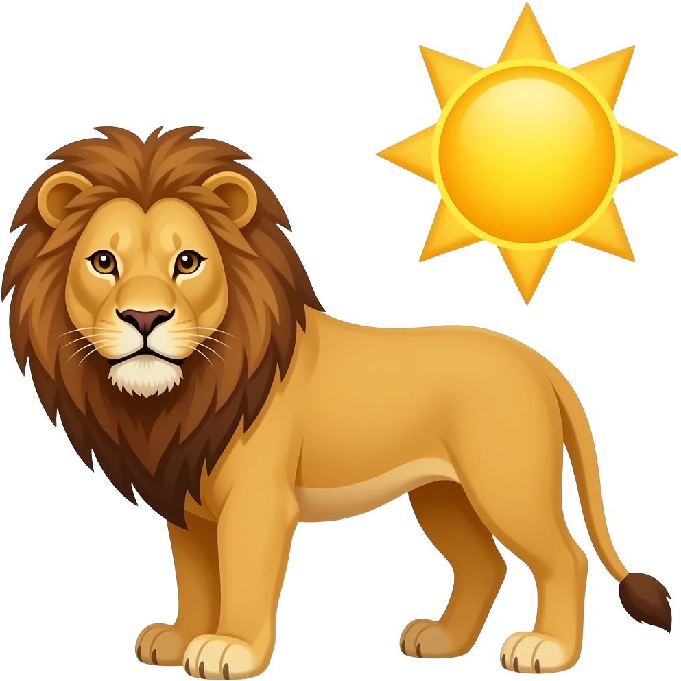 ایموجی شیر وخورشید emoji