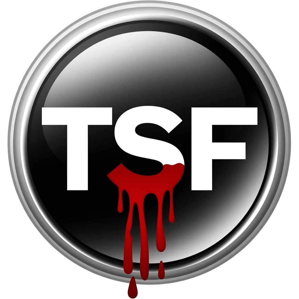 make a black and white lightning logo with the letters TSF without a ...