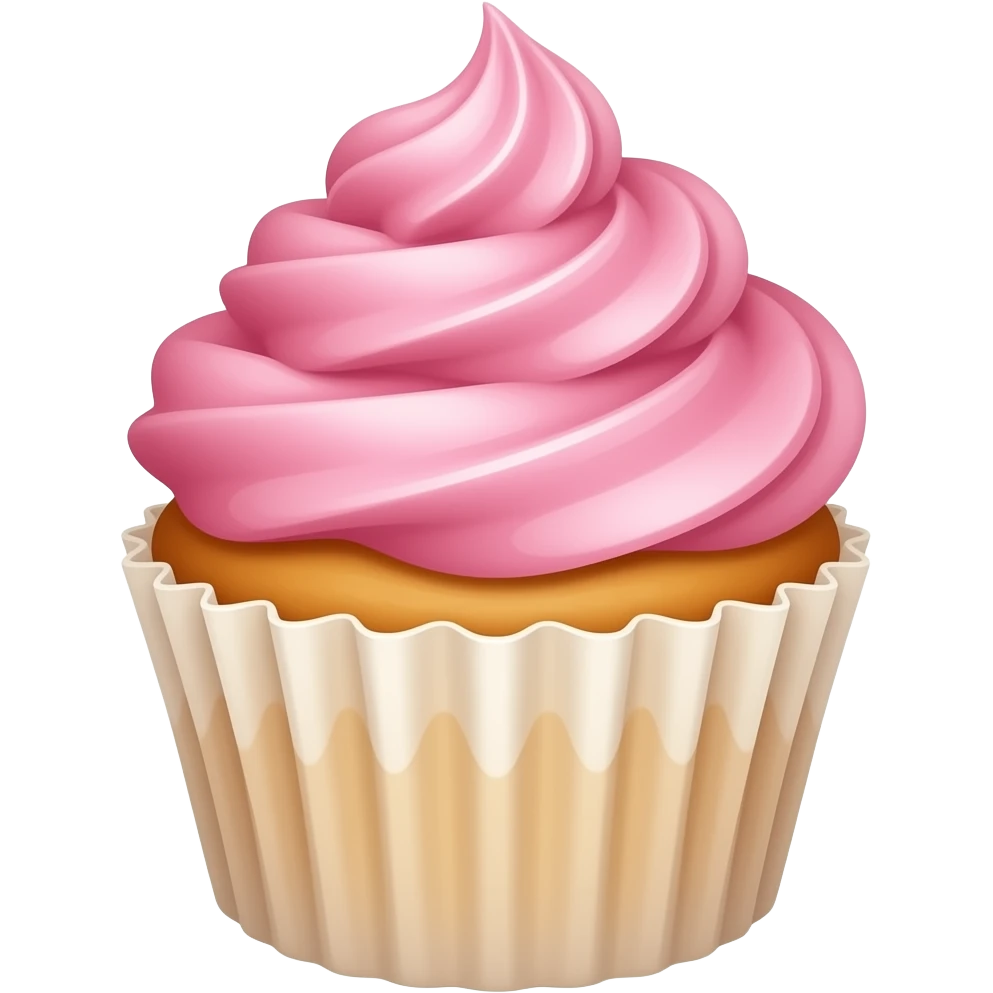 Cupcake with pink icing emoji