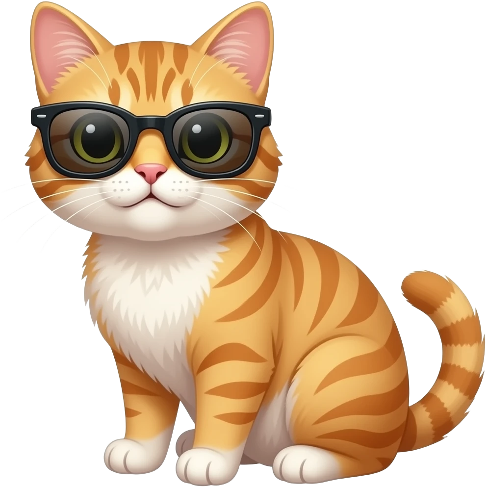 Cat wearing sunglasses emoji