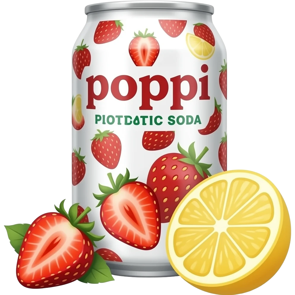 poppi probiotic soda strawberry lemon emoji