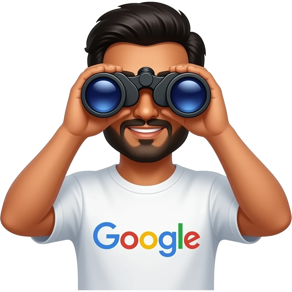 Indian Guy with Google Logo spying emoji