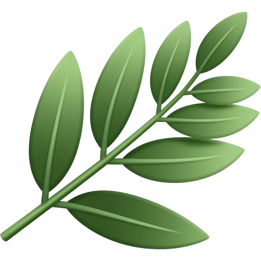 Dark green Melaleuca leaves emoji