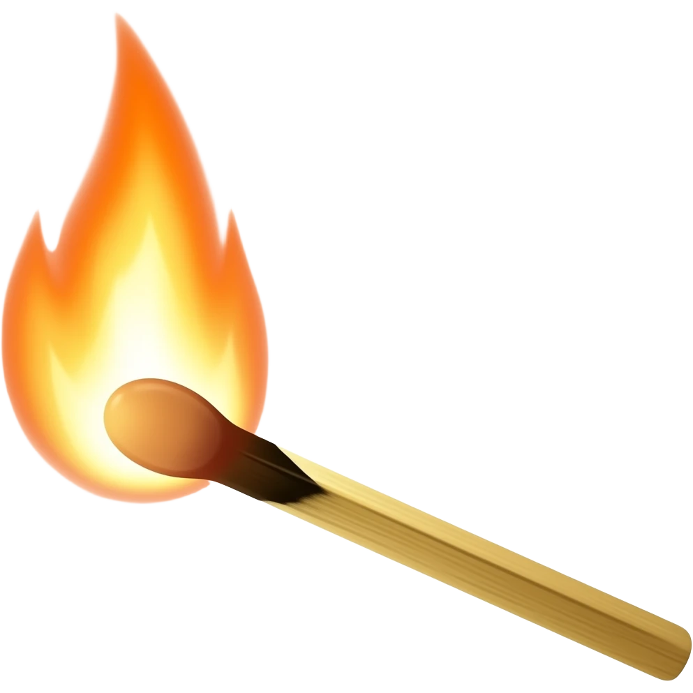 match stick with flame emoji