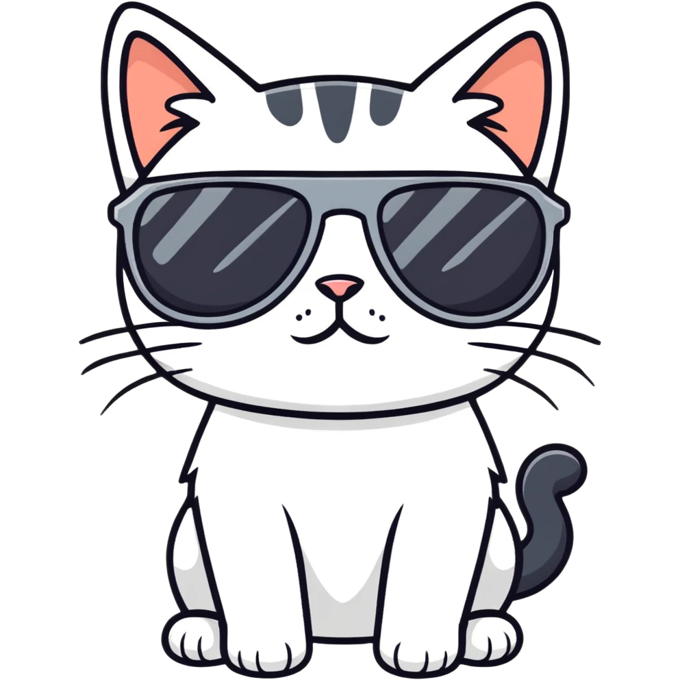 Cat with sunglasses emoji