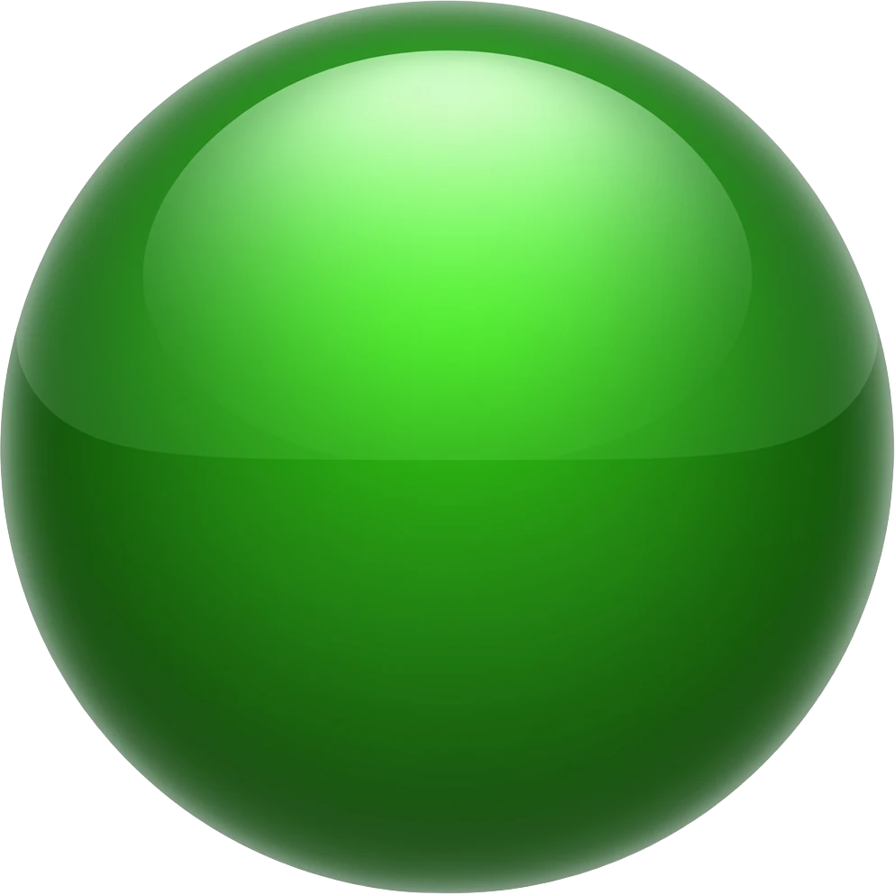 bright green shiny sphere emoji