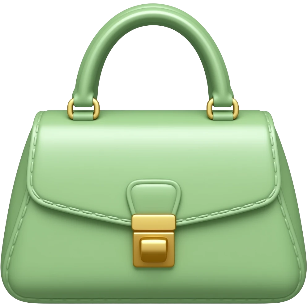 light green purse emoji