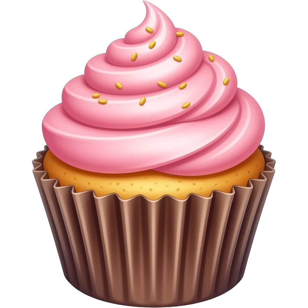 Cupcake with pink icing emoji