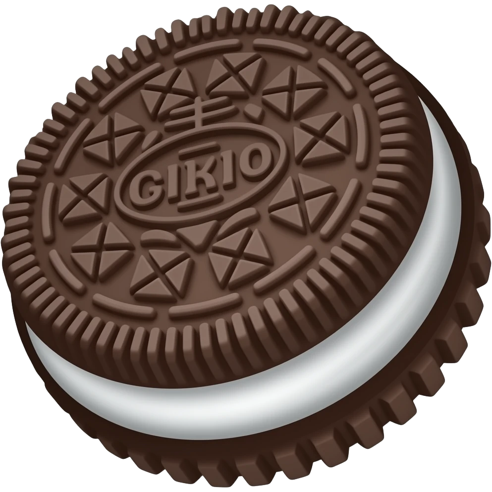 Vanilla Oreo Cookie emoji