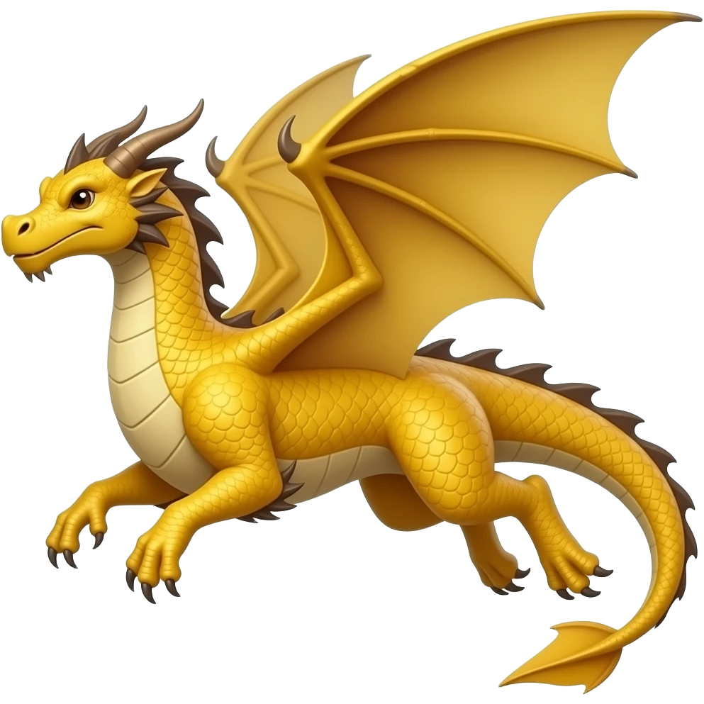 yellow epic flying dragon emoji