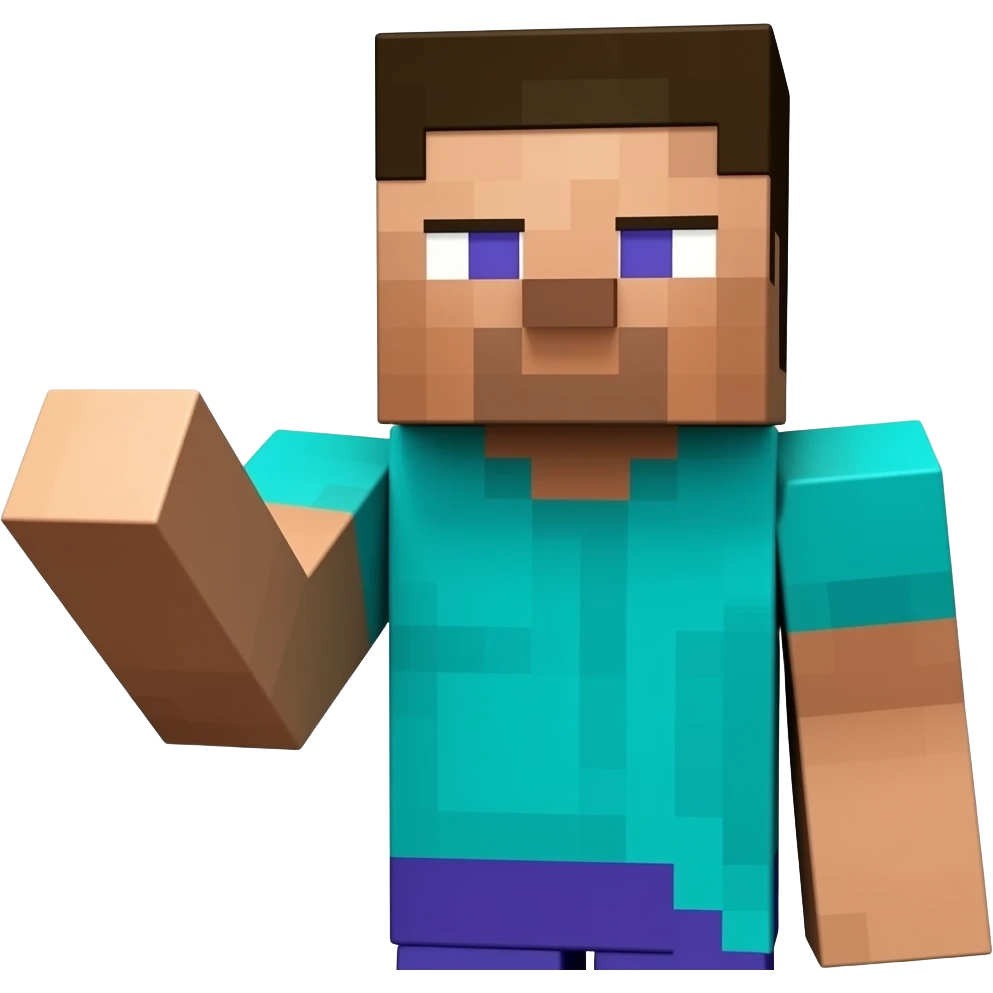 minecraft steve explaining talking teaching emoji