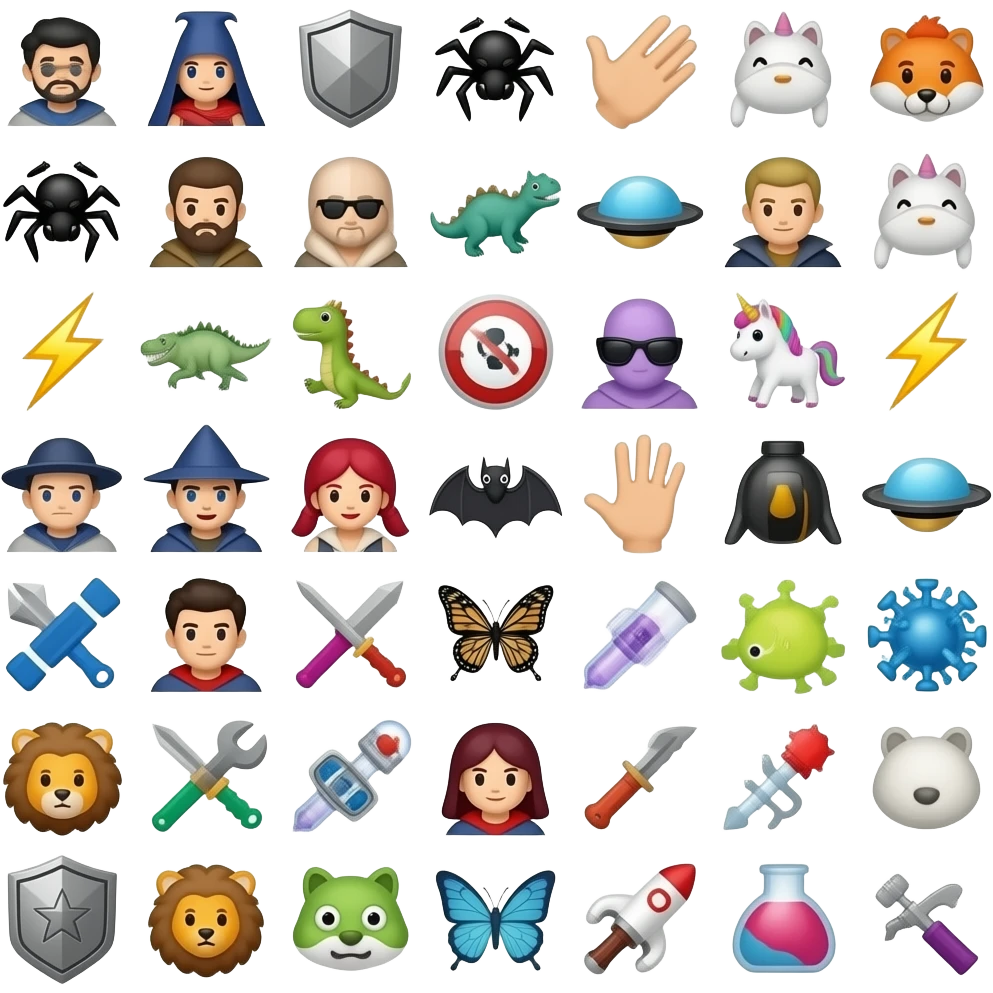 Give me a collection of Marvel based emoji emoji