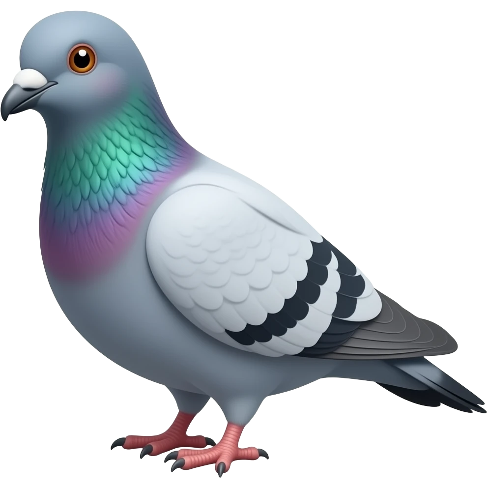 3D pigeons emoji