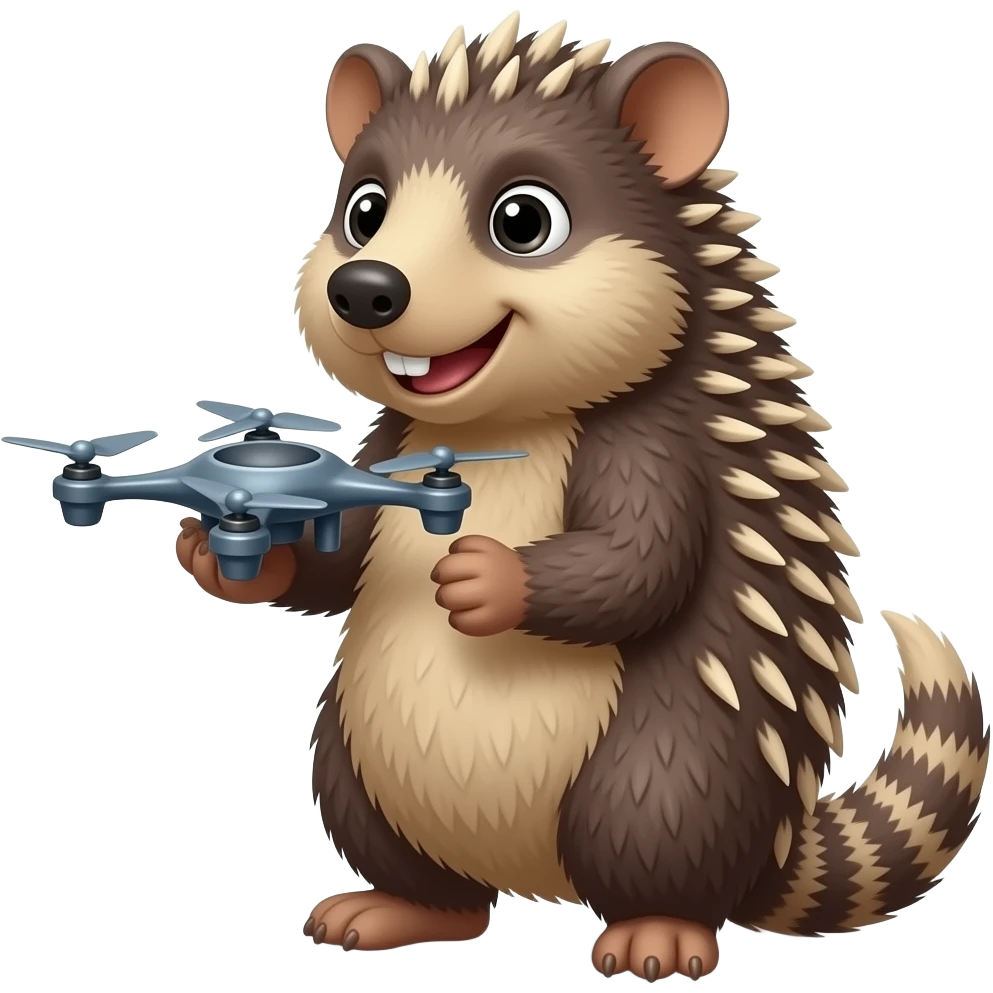 Tom the Aardvark playing drone emoji