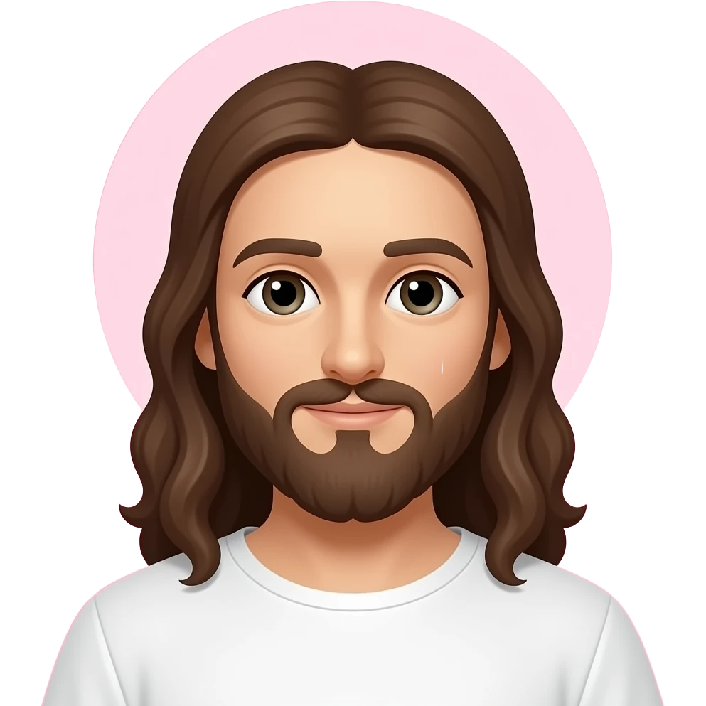 Deus com fundo rosa emoji