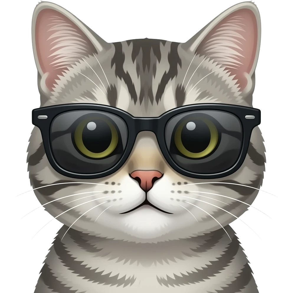 Cat face wearing sunglasses emoji
