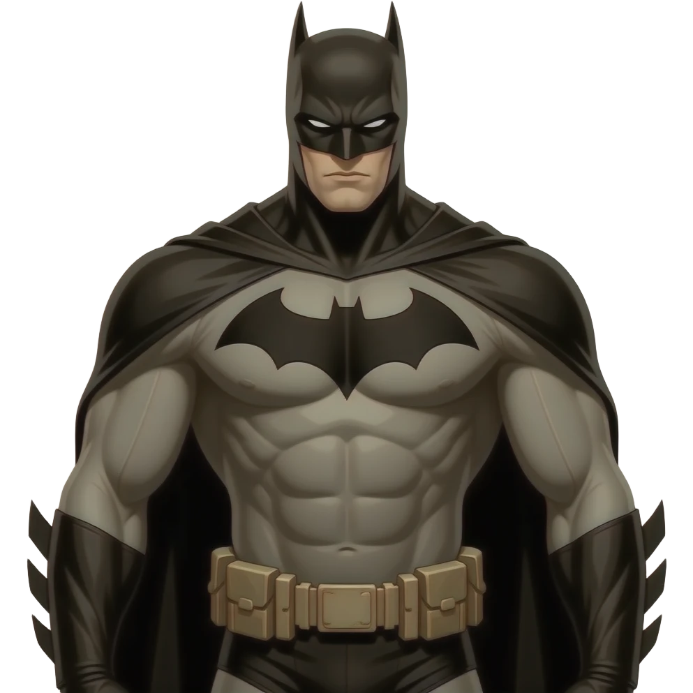Batman, retro, art nouveau, sepia tone Nightmarish, very thin athletic physique, 90° fov, bathed in shadows,  emoji