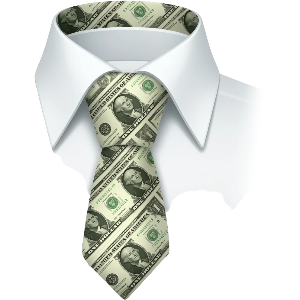 A dollar tie emoji