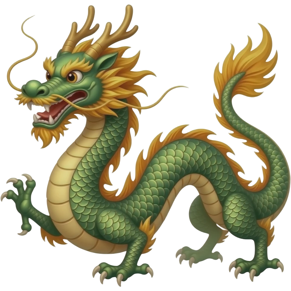 Chinese zodiac realistic Chinese dragon emoji