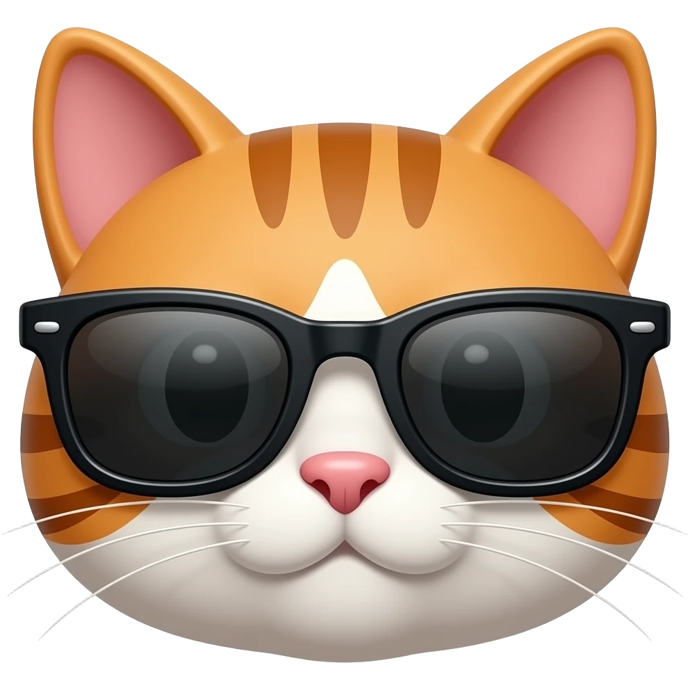 Cat wearing sunglasses emoji