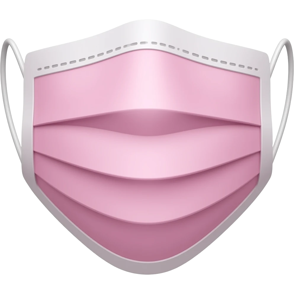 Que sea colocha y con mascarilla fácil para la cara  rosa clara emoji