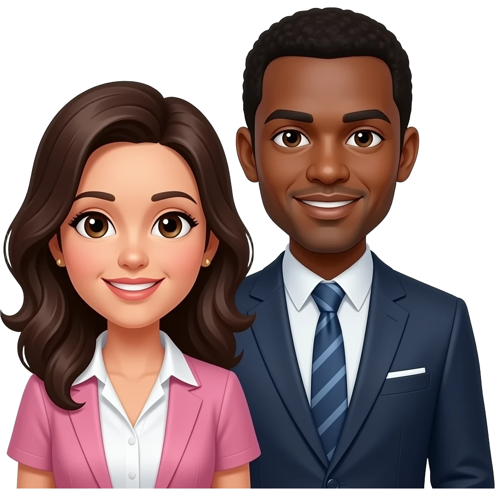Wife with black man  in front of husband emoji