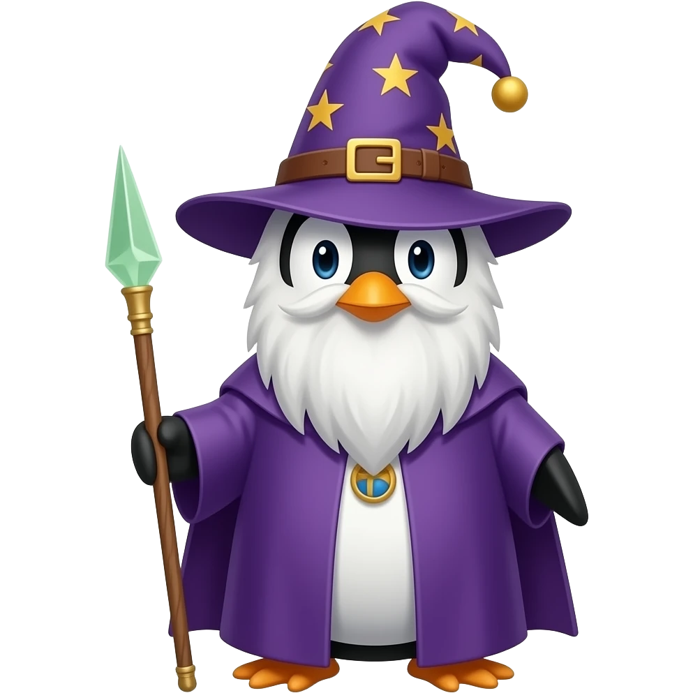 Penguin Wizard emoji