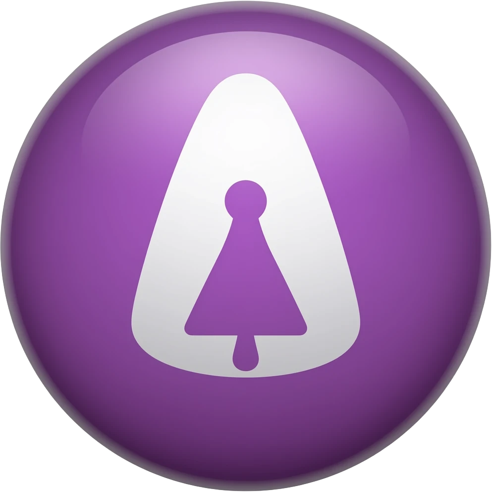 White Ae with dark purple background emoji