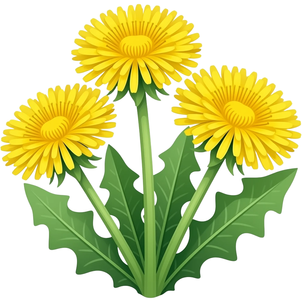 dandelions yellow emoji