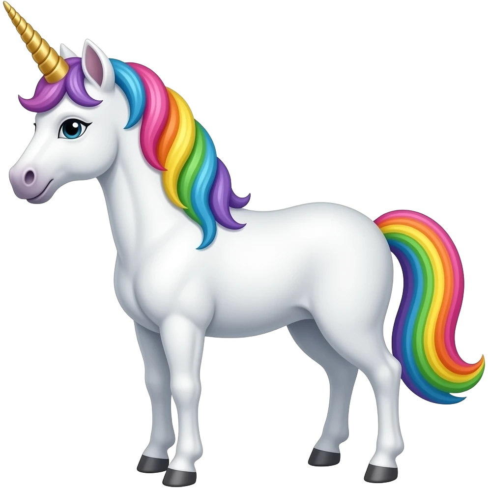 Rainbow unicorn emoji