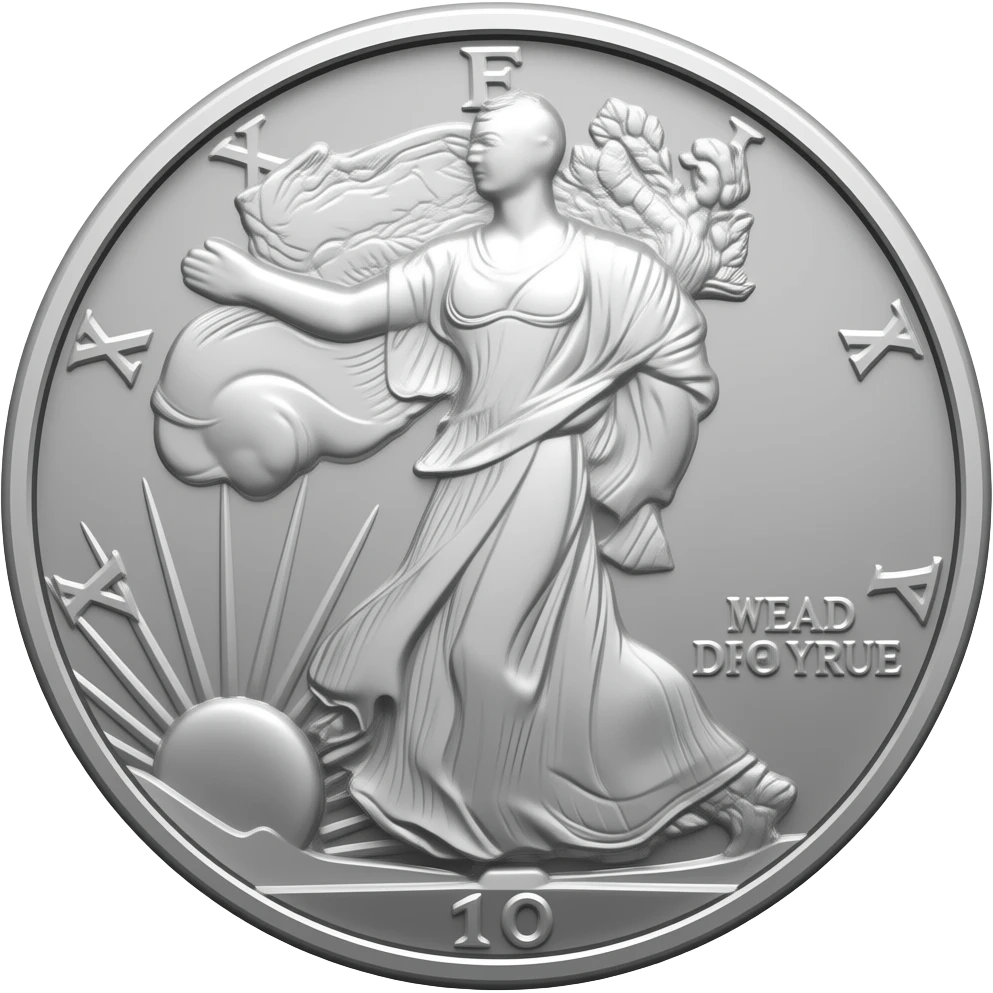 Standing Liberty silver coin emoji