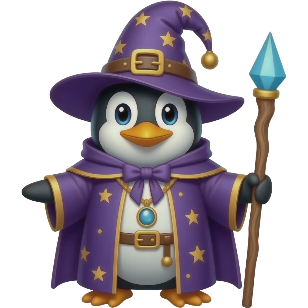 Penguin Wizard emoji