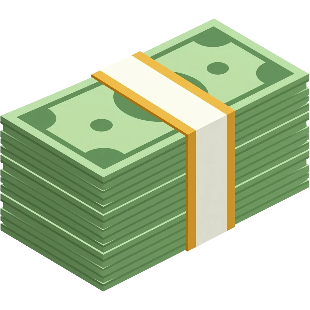 a money stack emoji