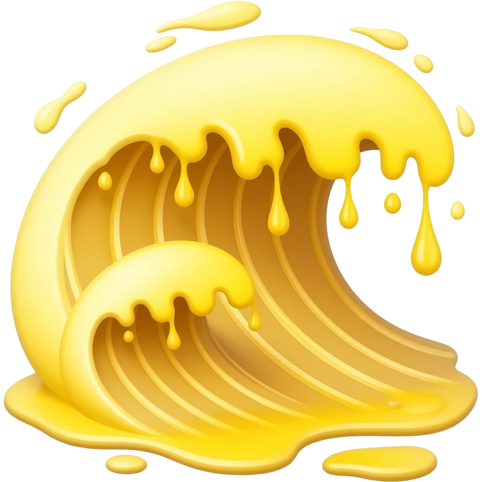 A pee tsunami yellow emoji