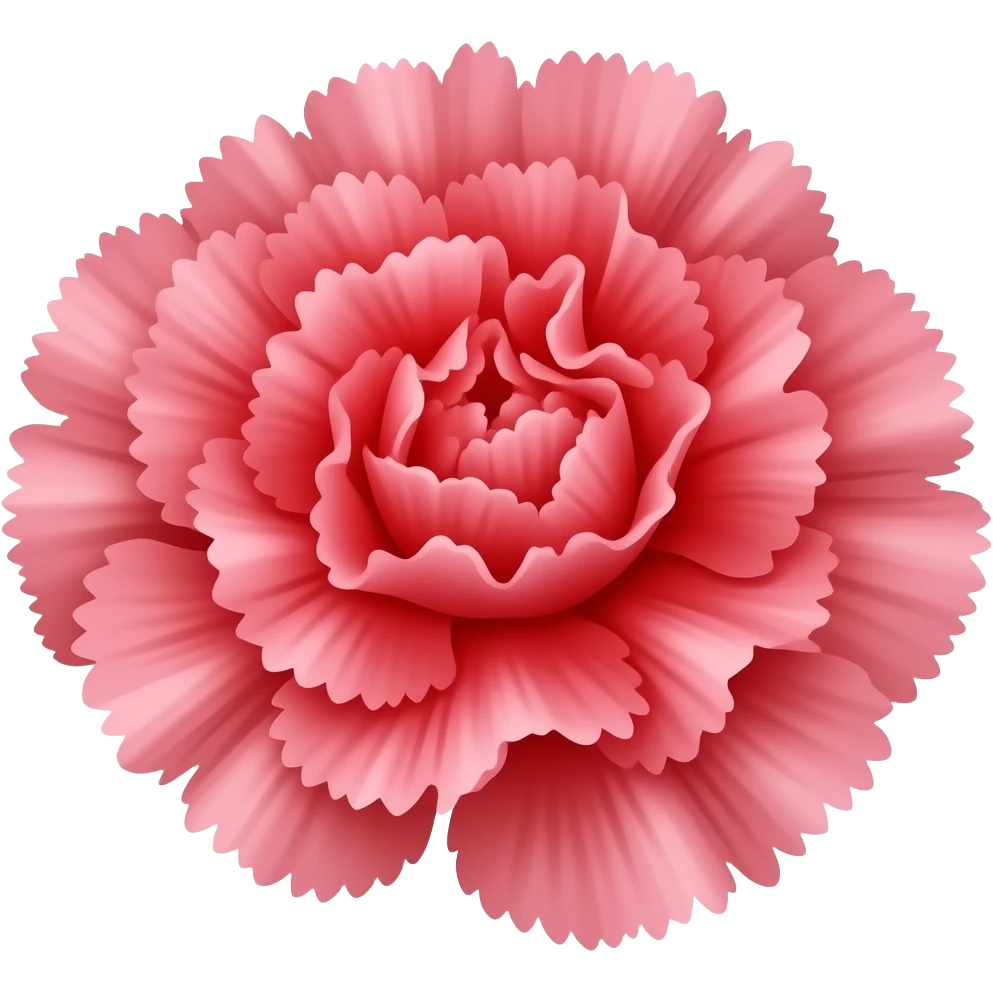 A carnation flower drawn emoji